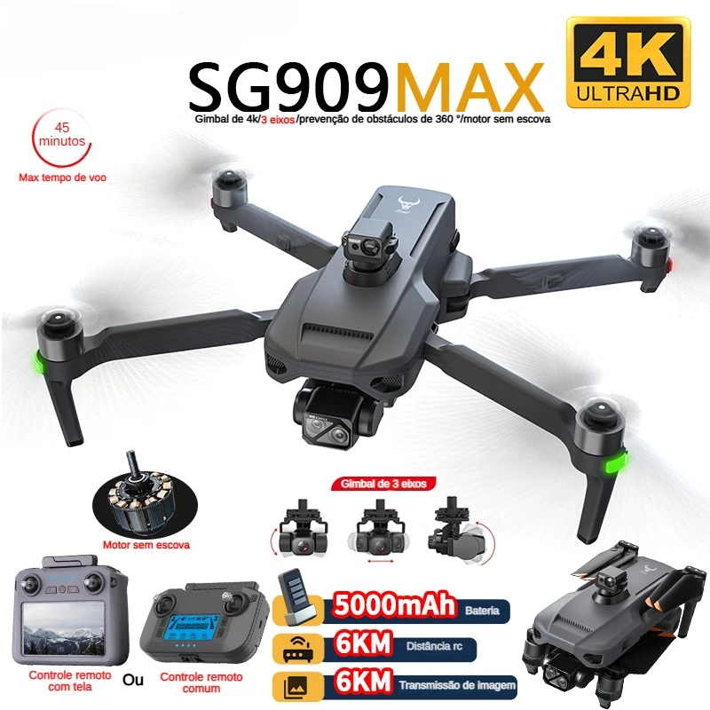 Drone Ae Rc - Zll sg909 sg909max drone profissional com